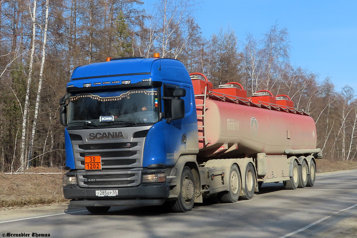 Омская область, № У 285 ЕР 55 — Scania ('2013) G440