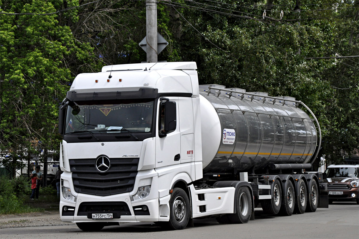 Новосибирская область, № Н 755 РС 154 — Mercedes-Benz Actros '18 1845 [Z9M]