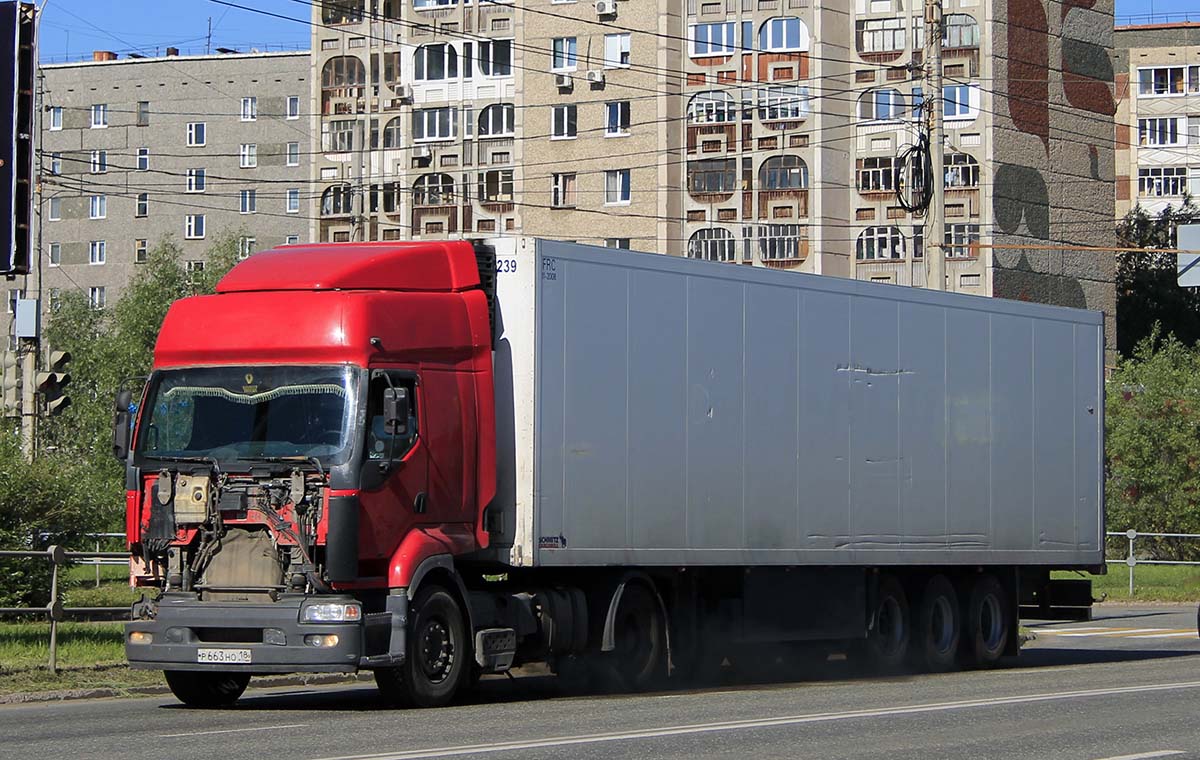 Удмуртия, № Р 663 НО 18 — Renault Premium ('1996)