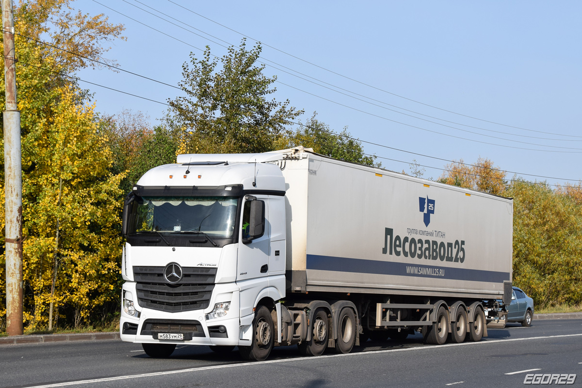 Архангельская область, № М 583 УМ 29 — Mercedes-Benz Actros '18 2545 [Z9M]