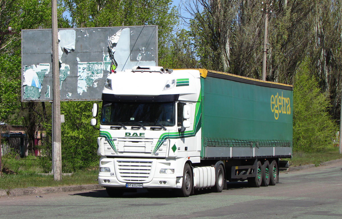 Херсонская область, № ВТ 8332 ВМ — DAF XF105 FT