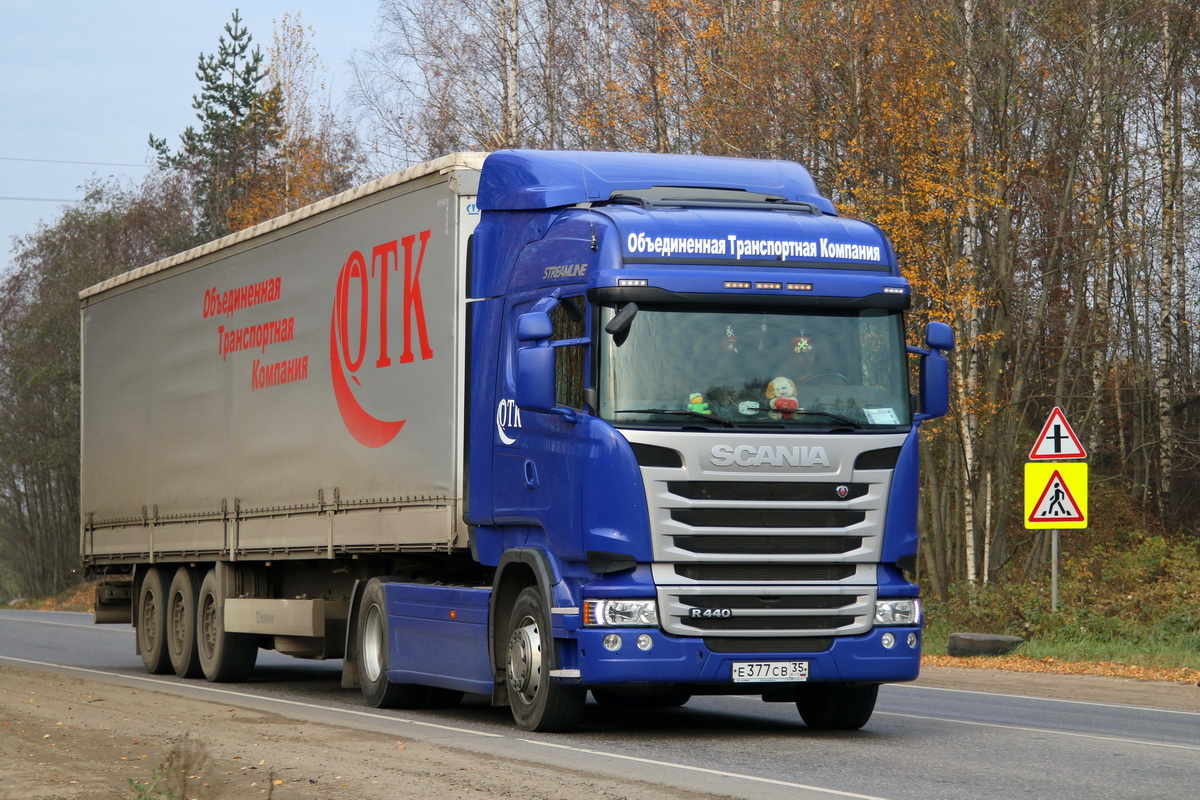 Вологодская область, № Е 377 СВ 35 — Scania ('2013) R440