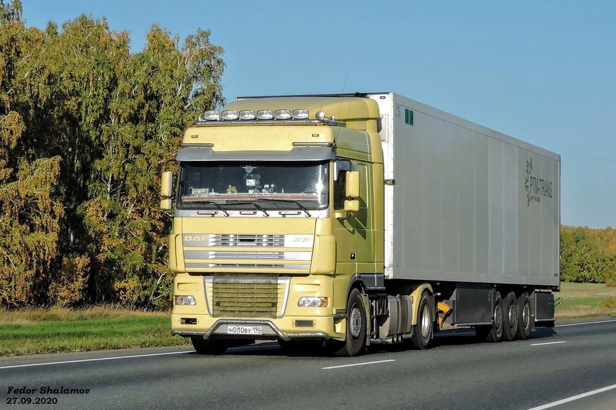 Московская область, № Н 010 ВУ 190 — DAF XF95 FT