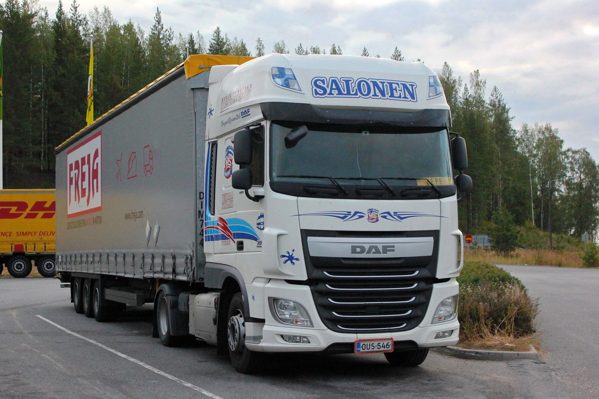 Финляндия, № OUS-546 — DAF XF Euro6 FT