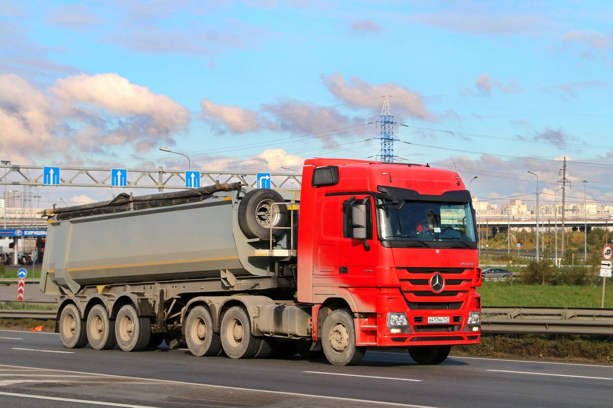 Ленинградская область, № В 417 МН 147 — Mercedes-Benz Actros ('2009) 3346