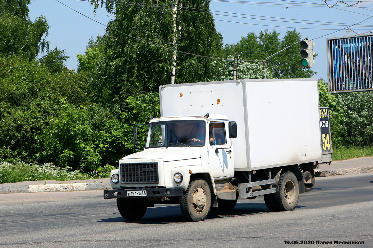 Вологодская область, № К 191 КО 35 — ГАЗ-3309