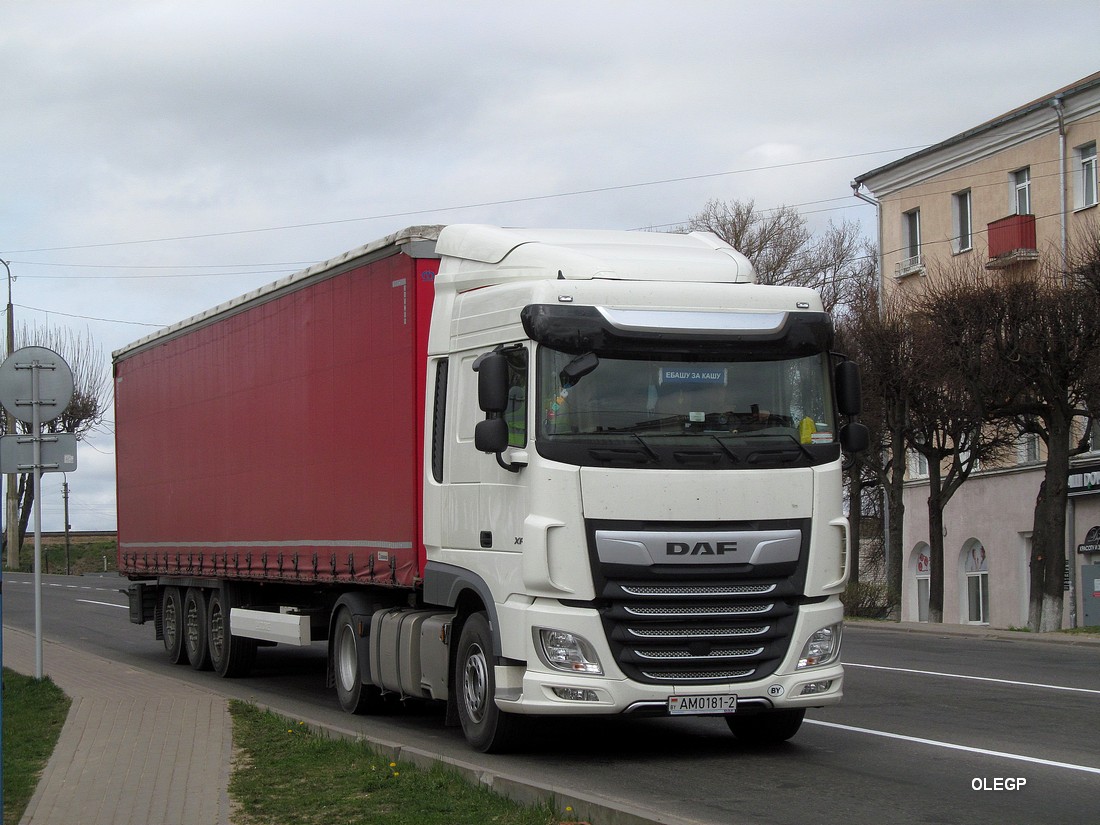 Витебская область, № АМ 0181-2 — DAF XF Euro6 FT