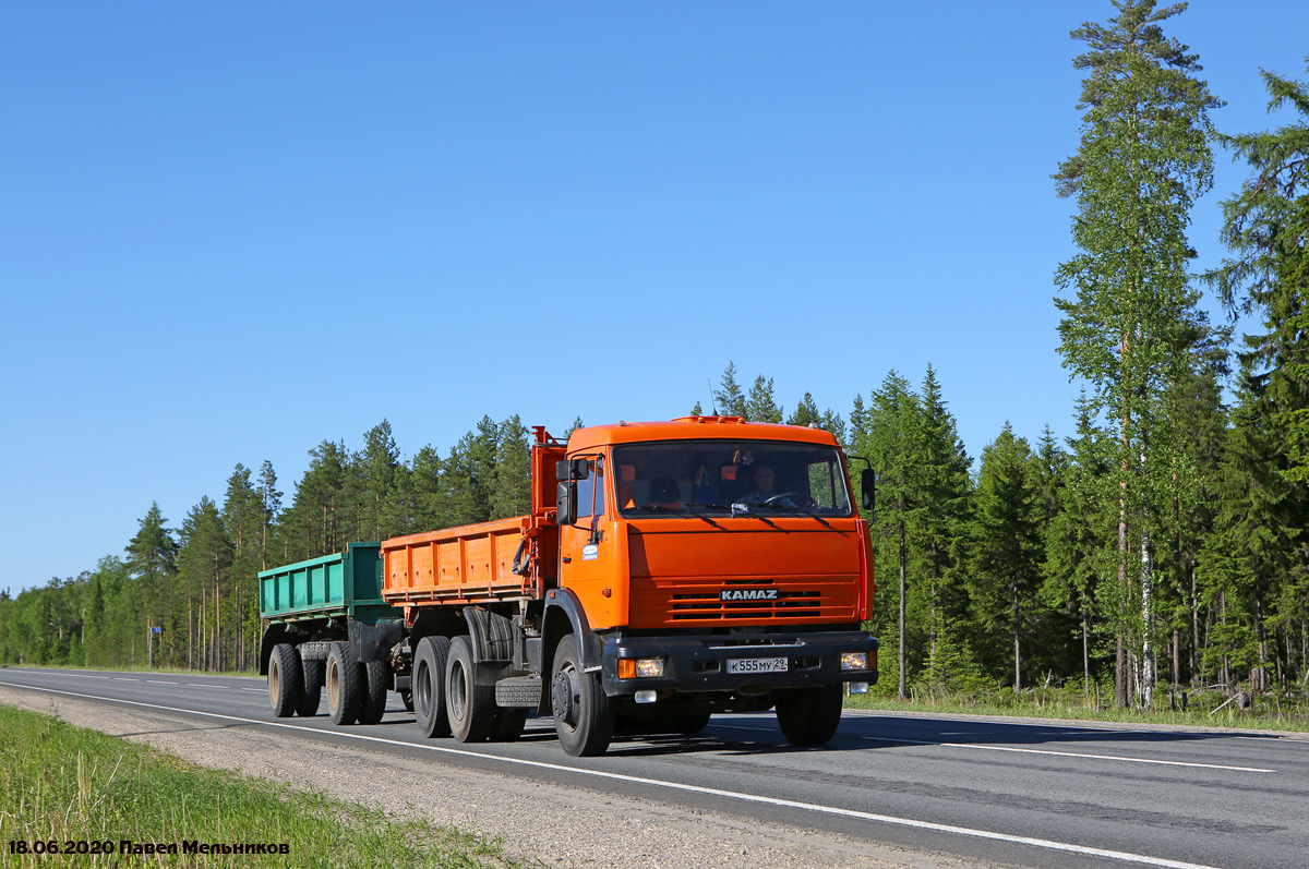 Архангельская область, № К 555 МУ 29 — КамАЗ-65115-15 [65115R]