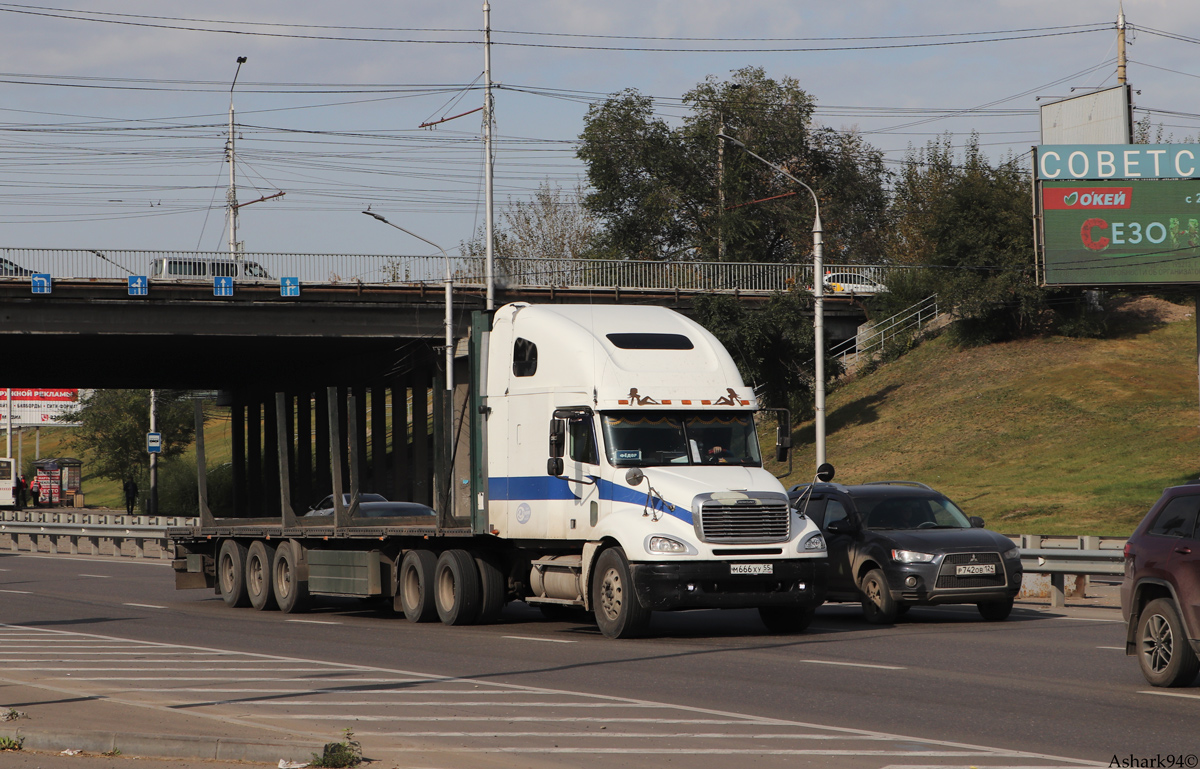 Омская область, № М 666 ХУ 55 — Freightliner Columbia