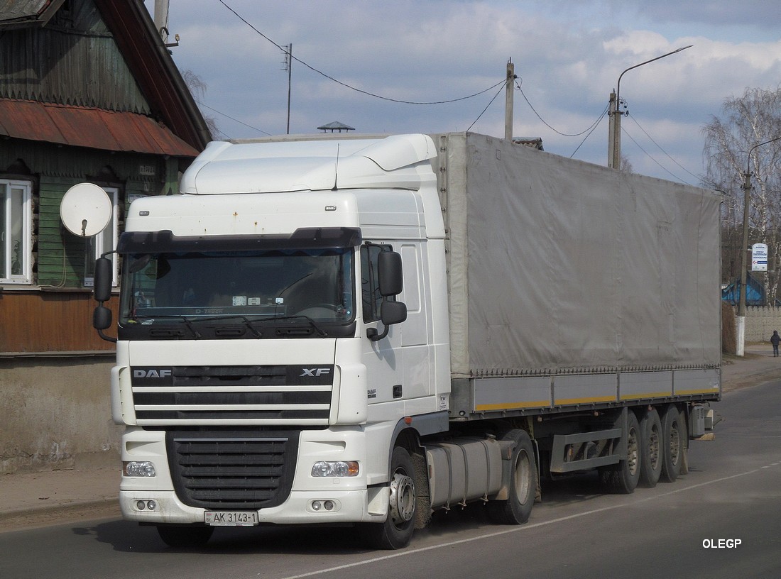 Брестская область, № АК 3143-1 — DAF XF105 FT