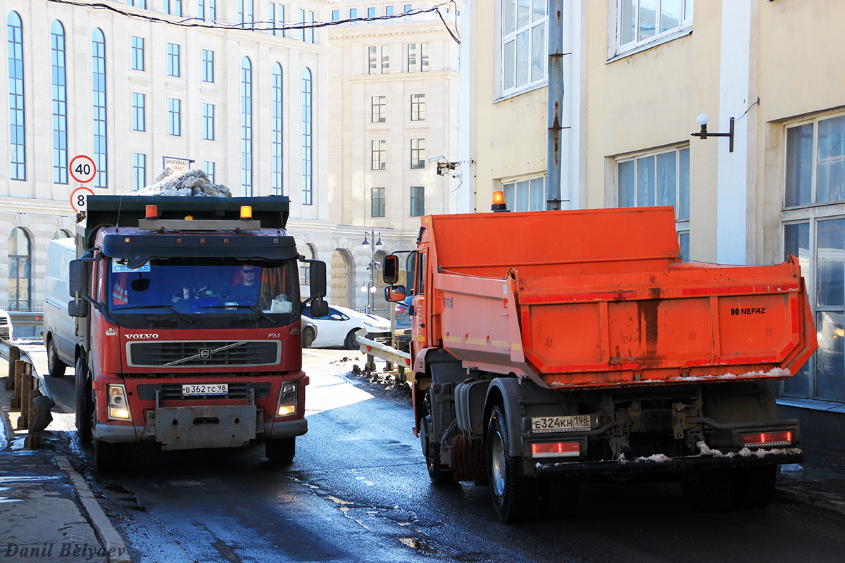 Санкт-Петербург, № 392 — Volvo ('2002) FM.400 [X9P]; Санкт-Петербург, № Е 324 КН 198 — КамАЗ-53605-A5