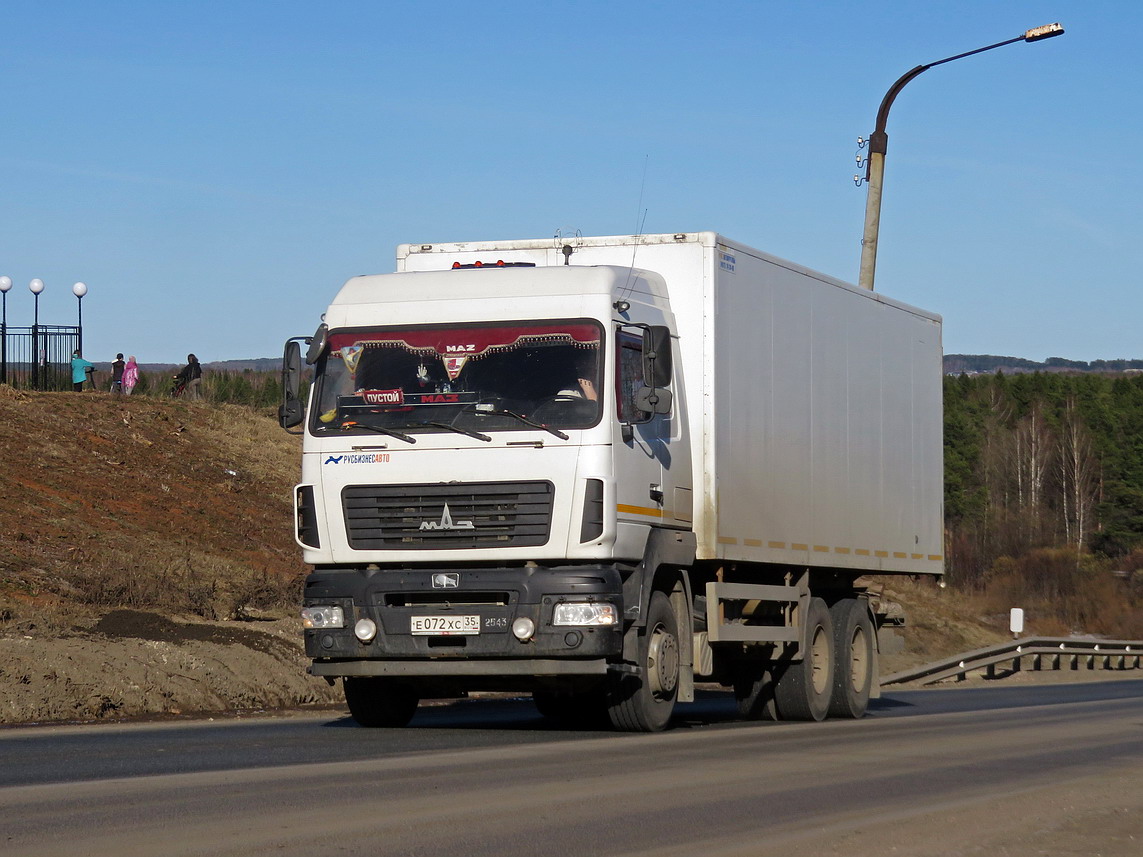 Вологодская область, № Е 072 ХС 35 — МАЗ-6312B9