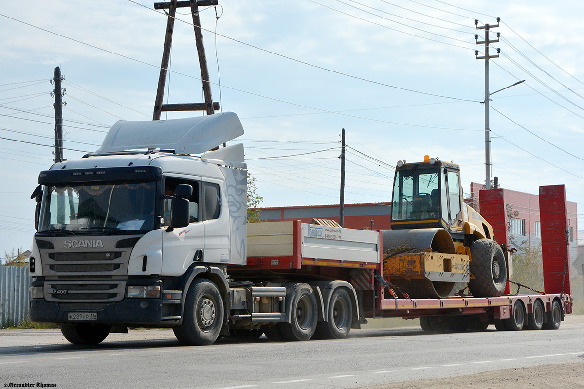 Амурская область, № К 289 КР 14 — Scania ('2011) P400; Саха (Якутия), № (14) Б/Н СТ 0045 — Shantui (общая модель)