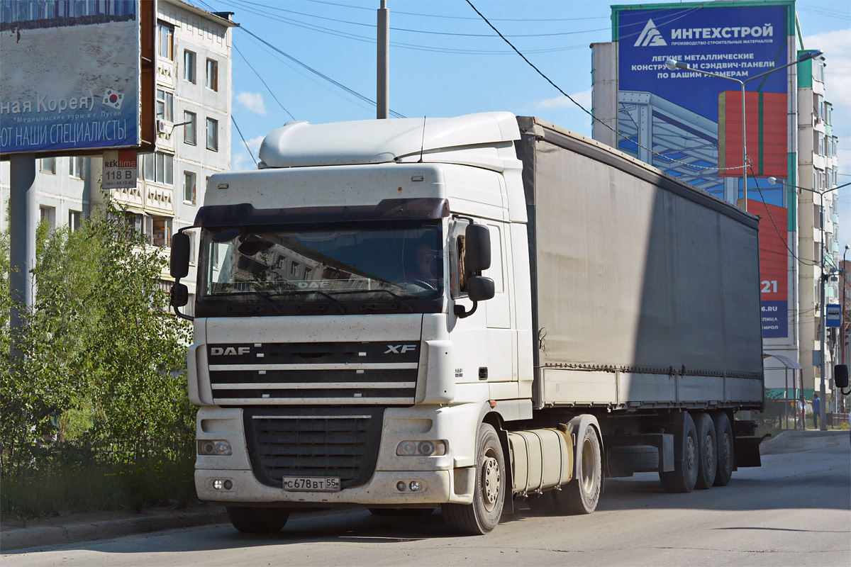 Омская область, № С 678 ВТ 55 — DAF XF105 FT