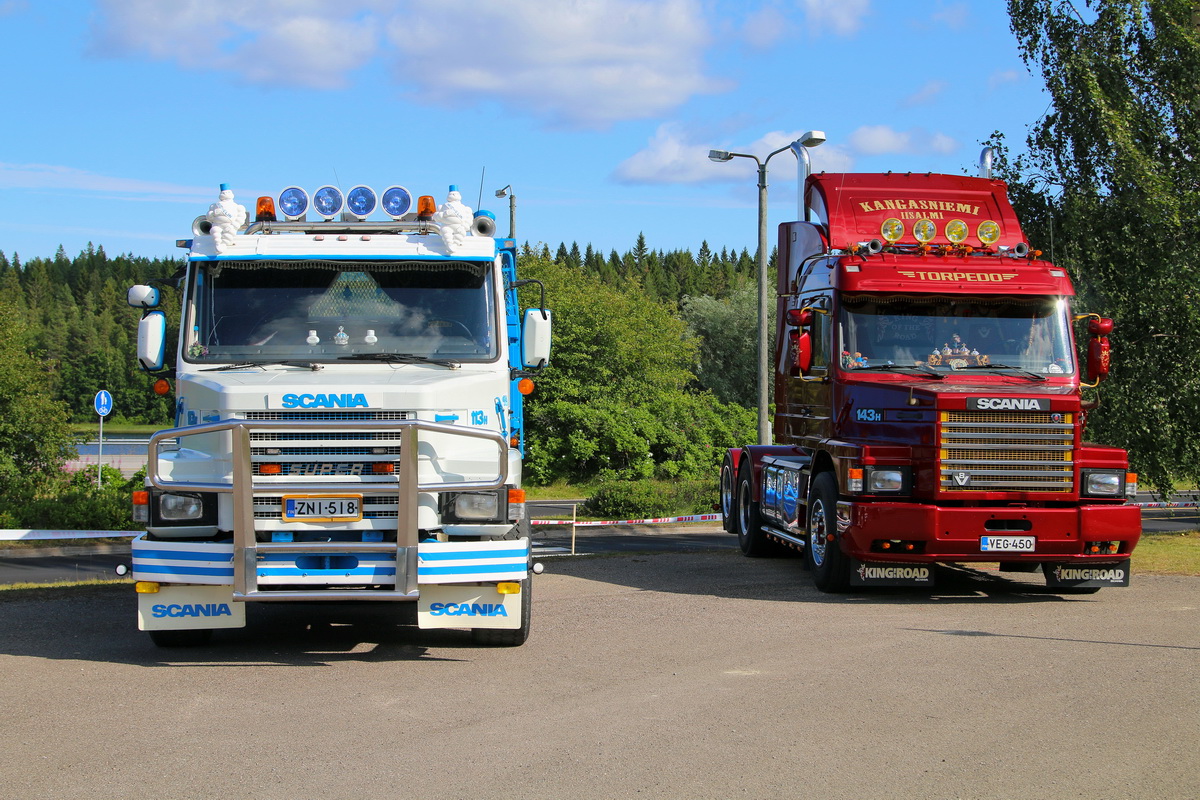 Финляндия, № ZNI-518 — Scania (II) T-Series 113H; Финляндия, № VEG-450 — Scania (II) T-Series 143H; Финляндия — Разные фотографии (Автомобили)