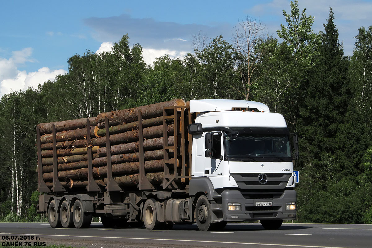 Московская область, № В 418 МА 750 — Mercedes-Benz Axor 1843 [Z9M]