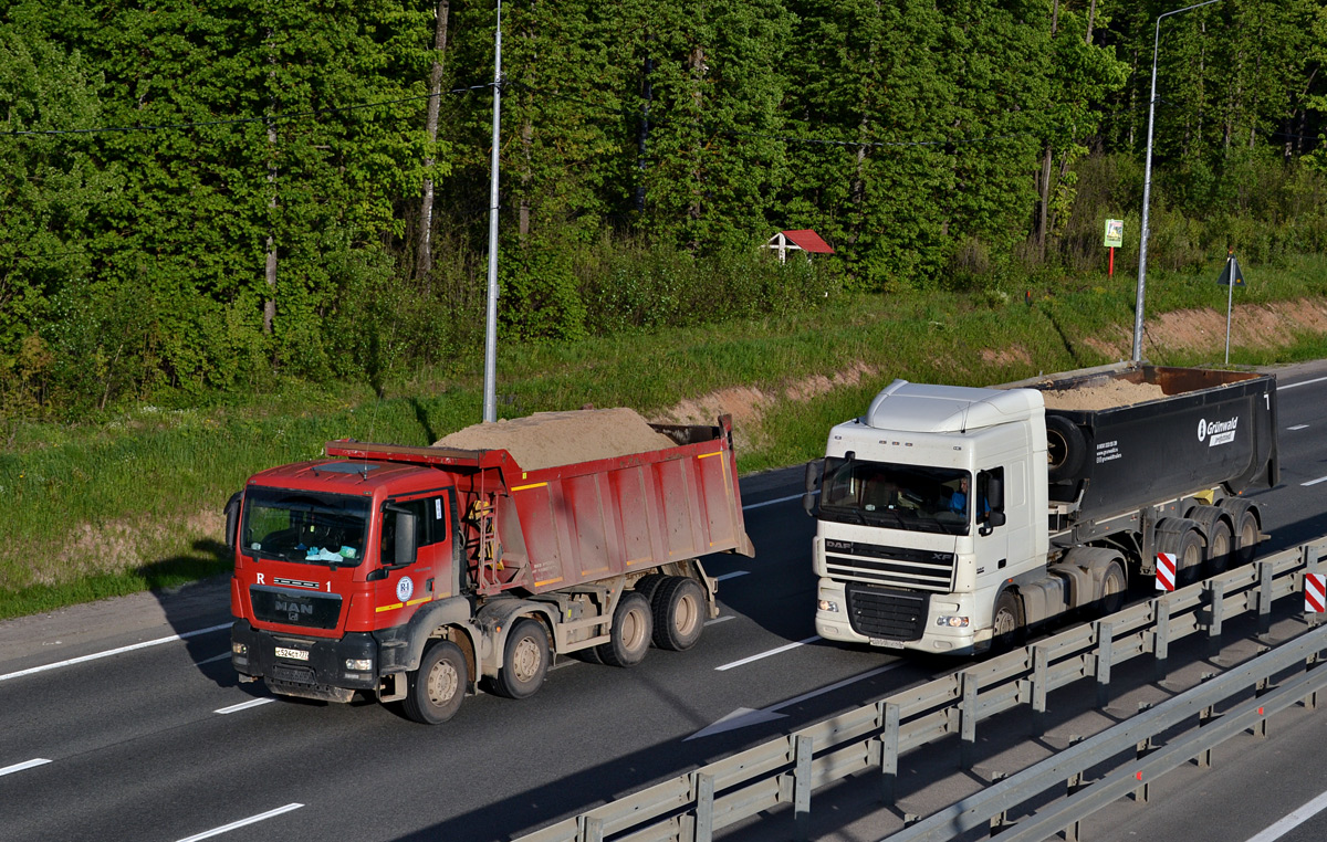 Москва, № С 524 СТ 777 — MAN TGS ('2007) 41.390; Калужская область, № О 899 ТК 40 — DAF XF105 FT