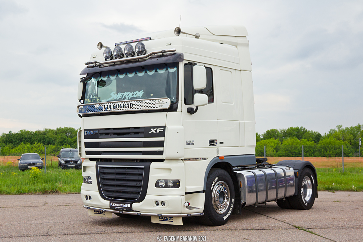 Волгоградская область, № А 920 КХ 134 — DAF XF105 FT; Московская область — Фестиваль Truckfest 2021 — май