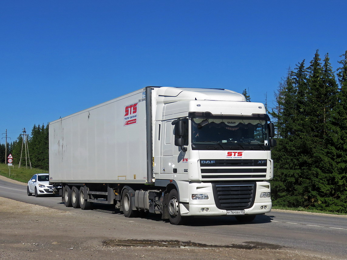 Омская область, № У 764 ВА 55 — DAF XF105 FT