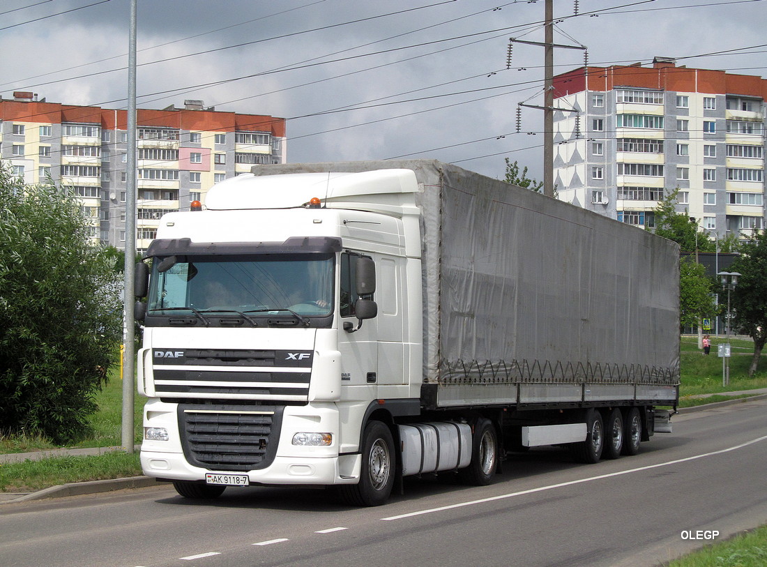 Минск, № АК 9118-7 — DAF XF105 FT