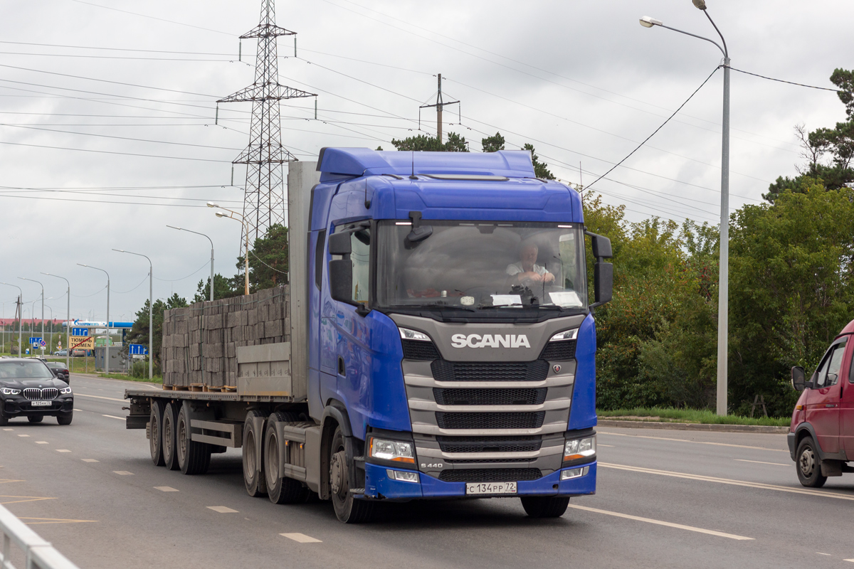 Тюменская область, № С 134 РР 72 — Scania ('2016) S440