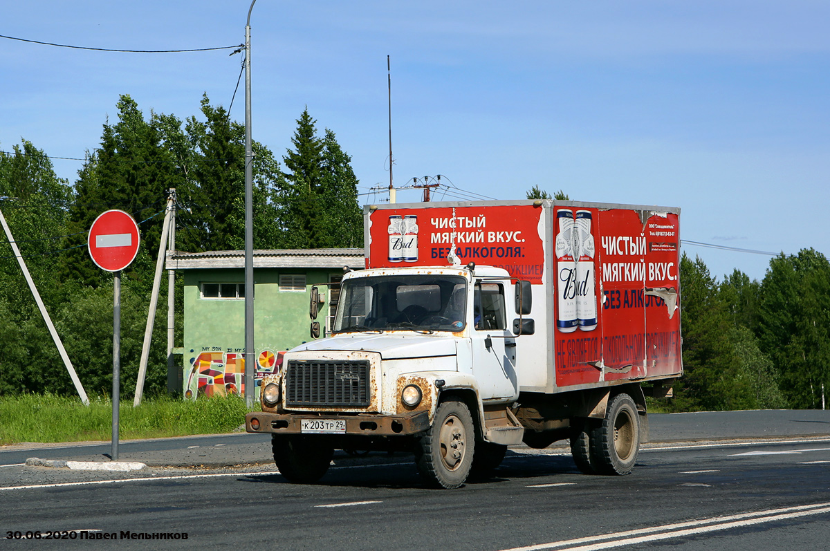 Архангельская область, № К 203 ТР 29 — ГАЗ-3309