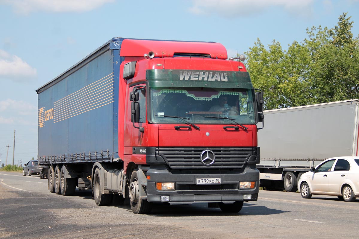 Удмуртия, № В 799 КС 18 — Mercedes-Benz Actros ('1997) 1840