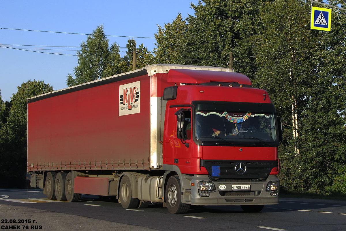 Вологодская область, № Е 708 АЕ 35 — Mercedes-Benz Actros ('2003) 1841