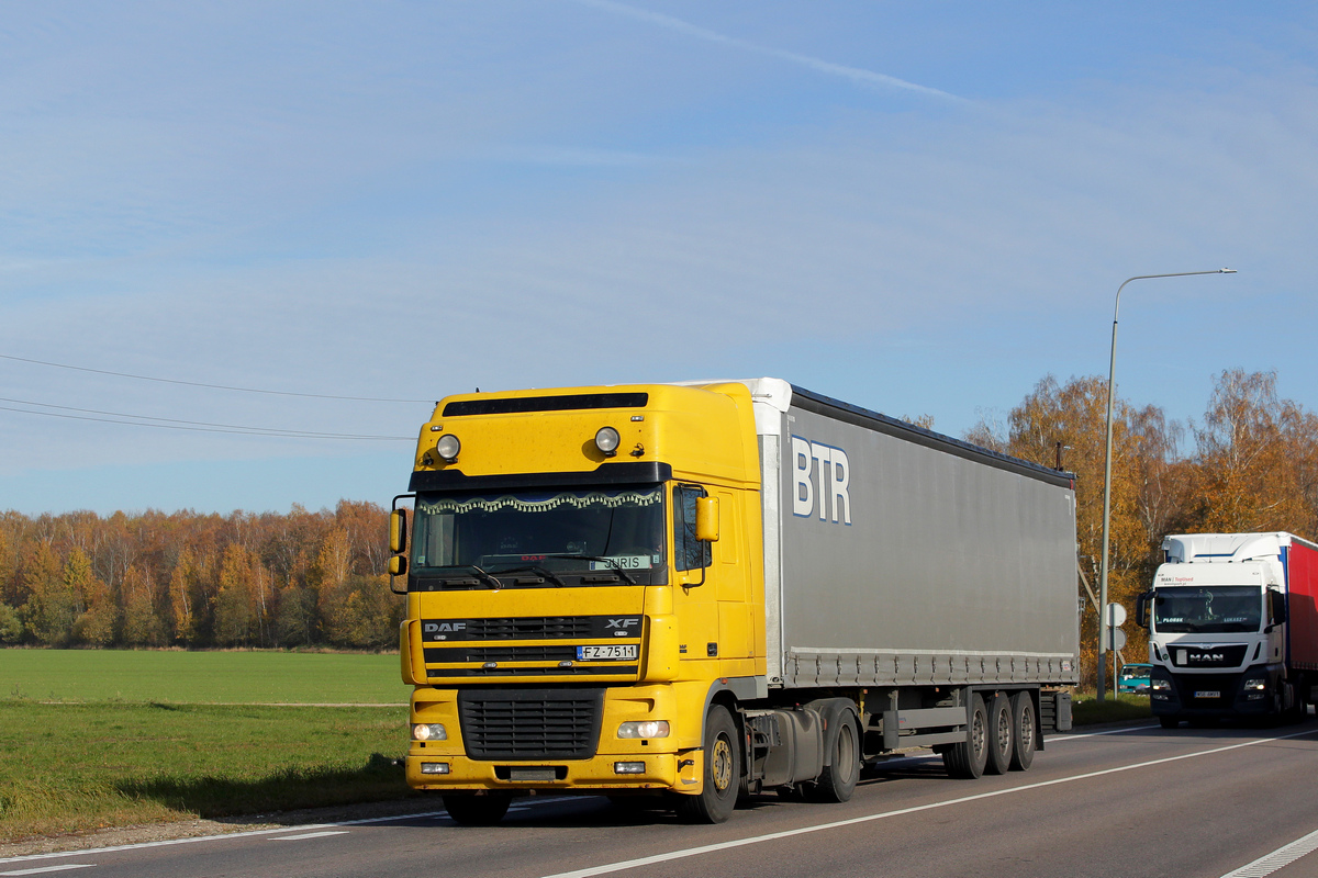 Латвия, № FZ-7511 — DAF XF95 FT