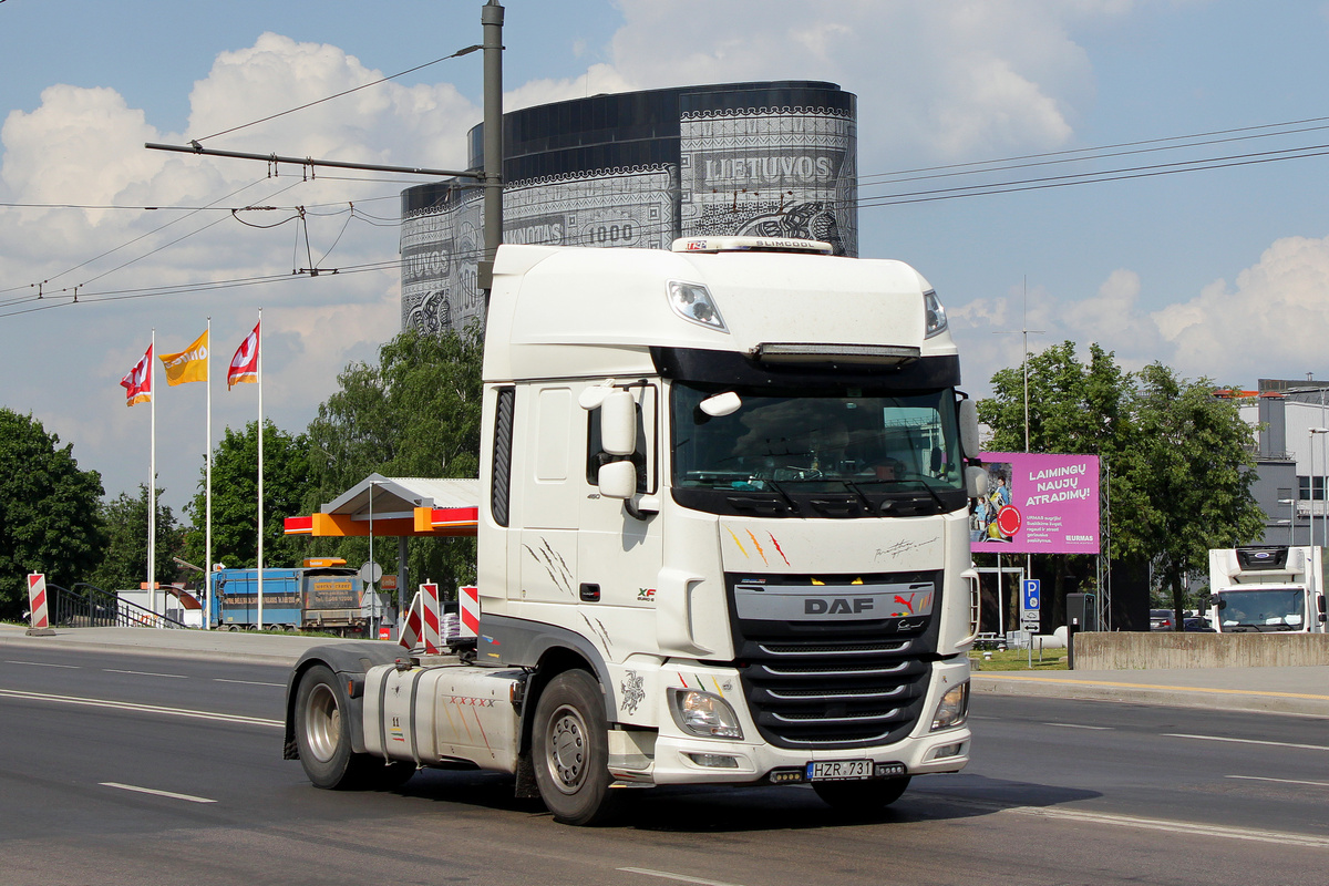 Литва, № HZR 731 — DAF XF Euro6 FT