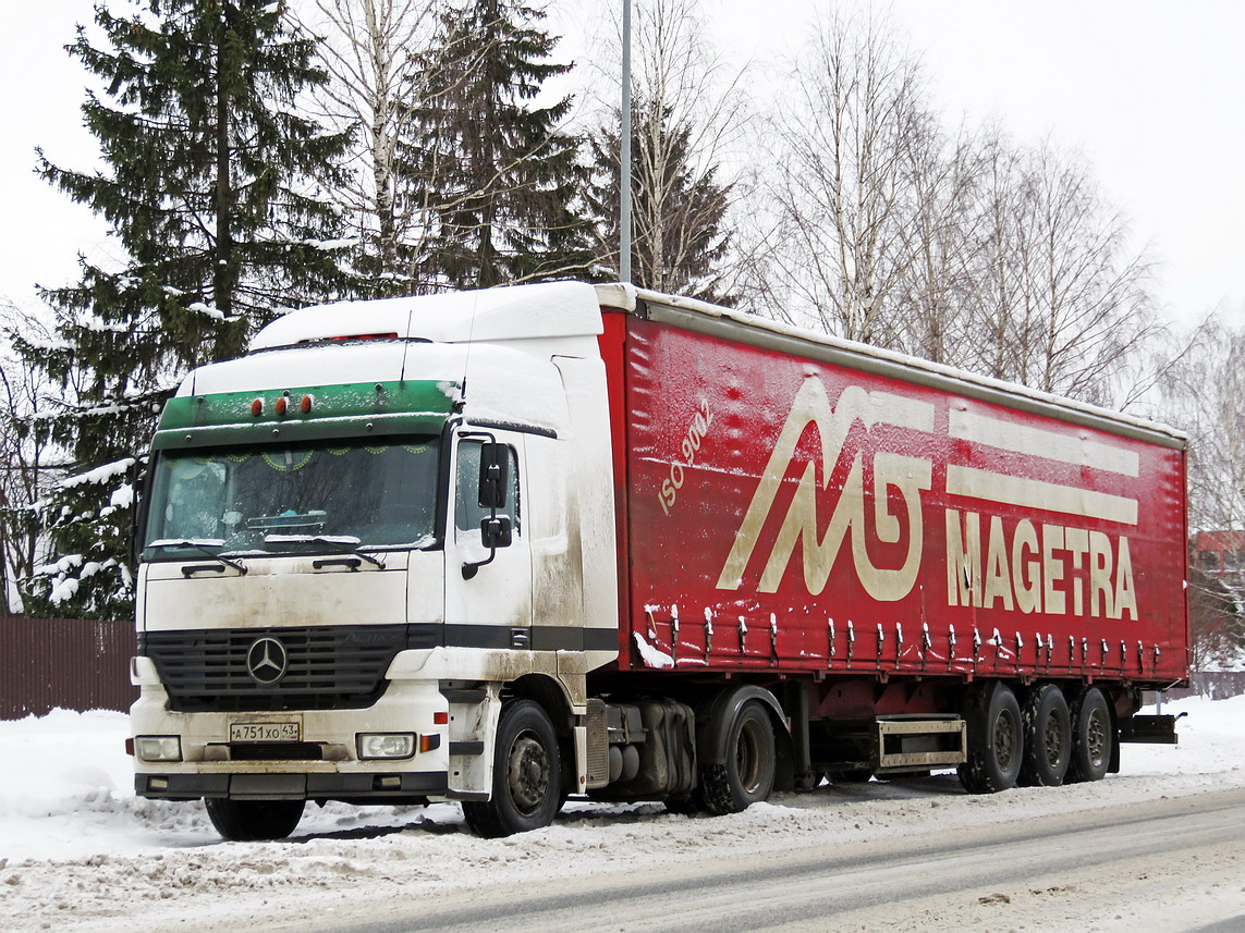 Кировская область, № А 751 ХО 43 — Mercedes-Benz Actros ('1997) 1840