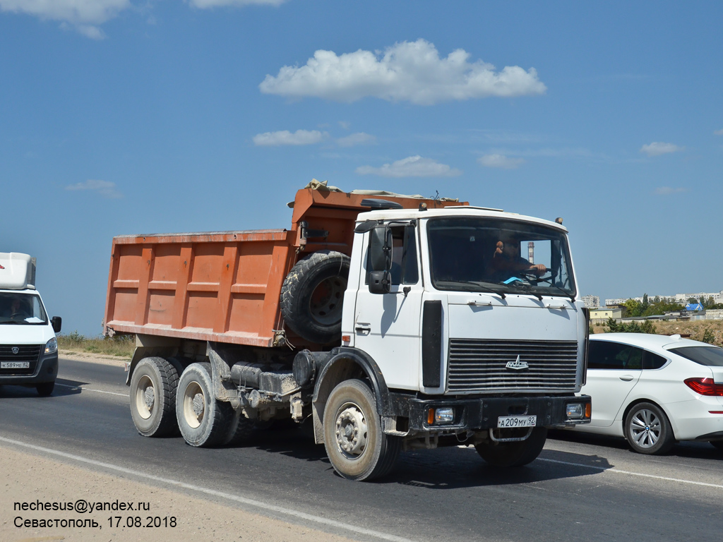 Севастополь, № А 209 МУ 92 — МАЗ-551605