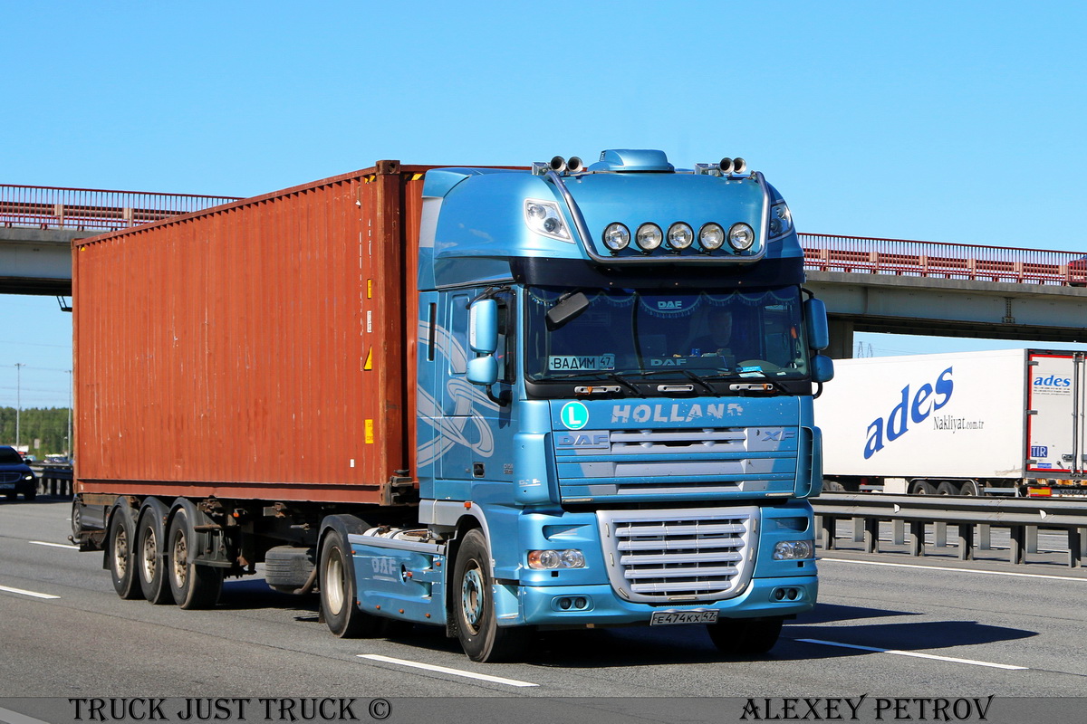 Ленинградская область, № Е 474 КХ 47 — DAF XF105 FT