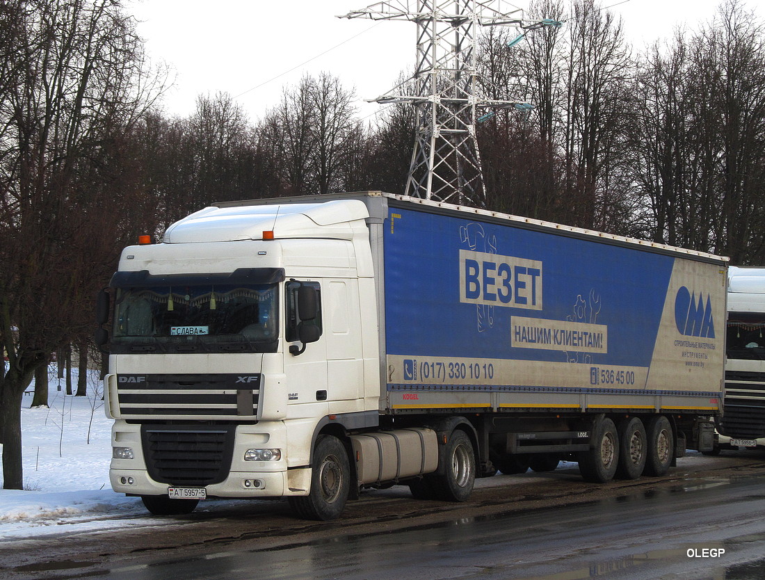 Минская область, № АТ 5957-5 — DAF XF105 FT