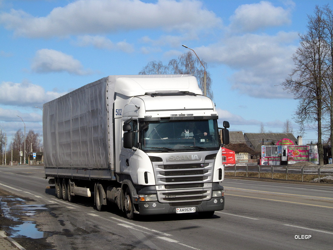 Брестская область, № АМ 9926-1 — Scania ('2009) R420