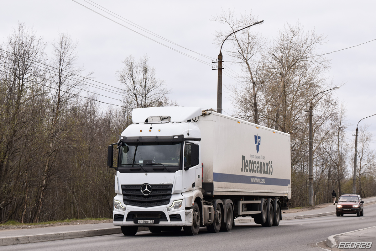 Архангельская область, № О 160 ВТ 29 — Mercedes-Benz Actros '18 2545 [Z9M]