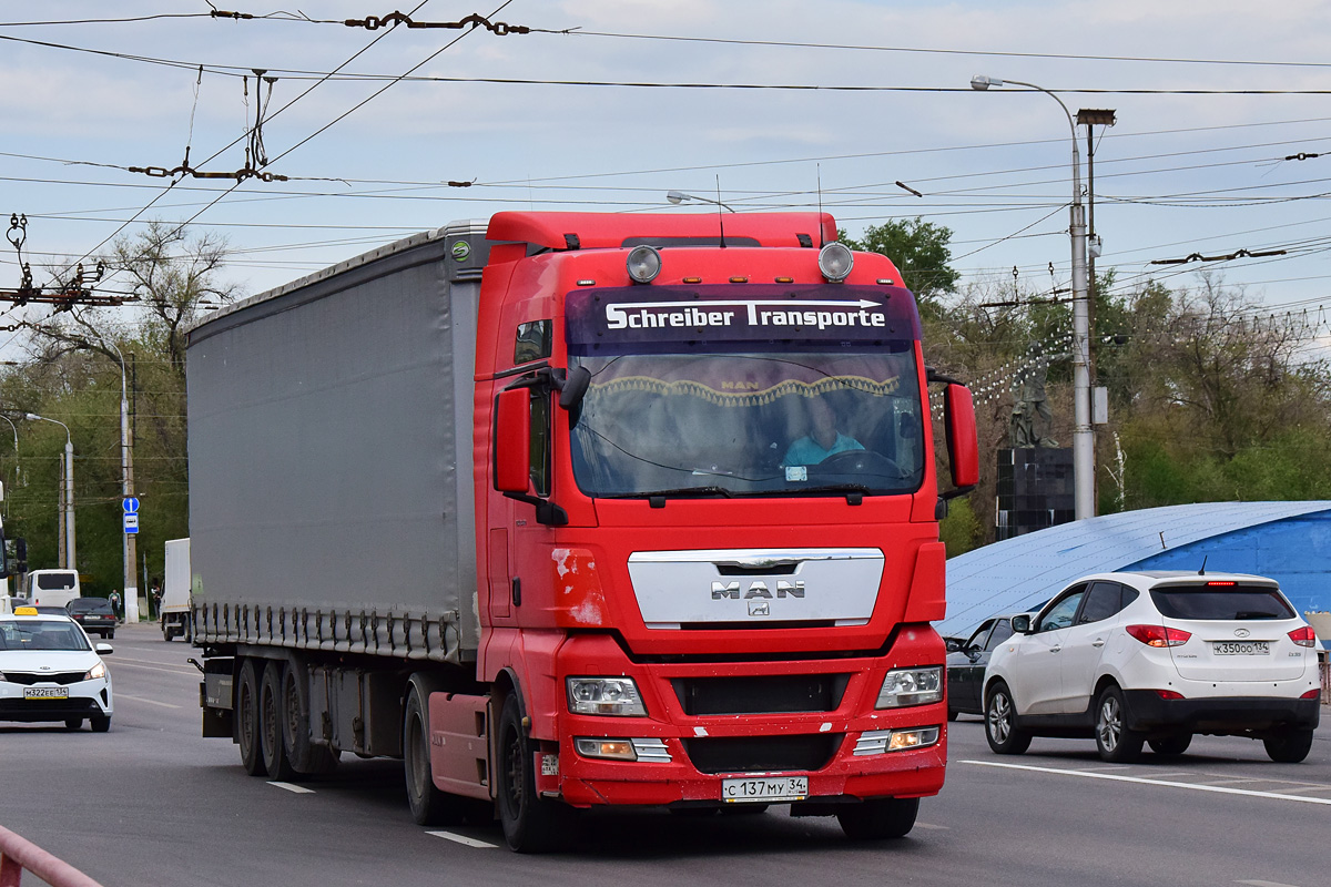 Волгоградская область, № С 137 МУ 34 — MAN TGX ('2007) 18.480