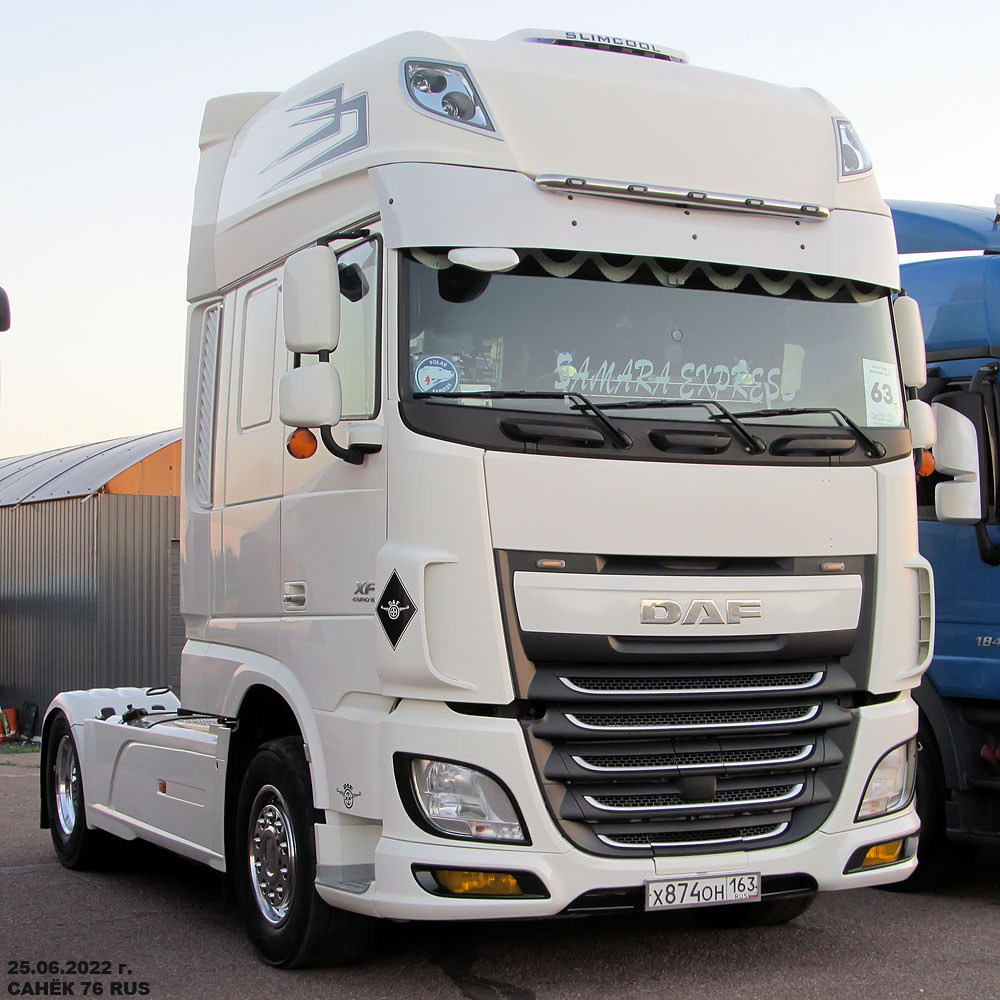 Самарская область, № Х 874 ОН 163 — DAF XF Euro6 FT; Московская область — Фестиваль Truckfest 2022 — июнь