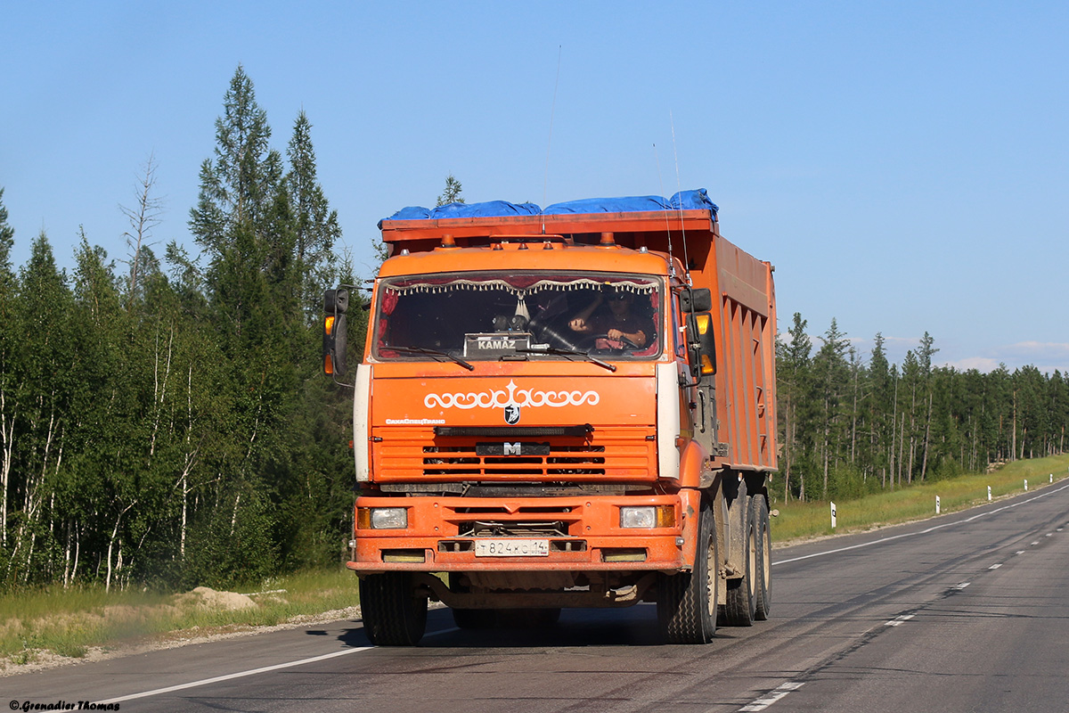 Саха (Якутия), № Т 824 КС 14 — КамАЗ-6520 [652000]