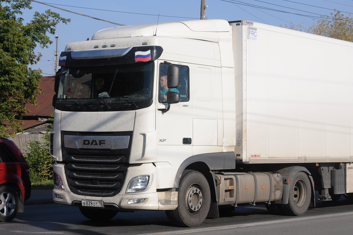 Удмуртия, № В 839 ОТ 18 — DAF XF Euro6 FT