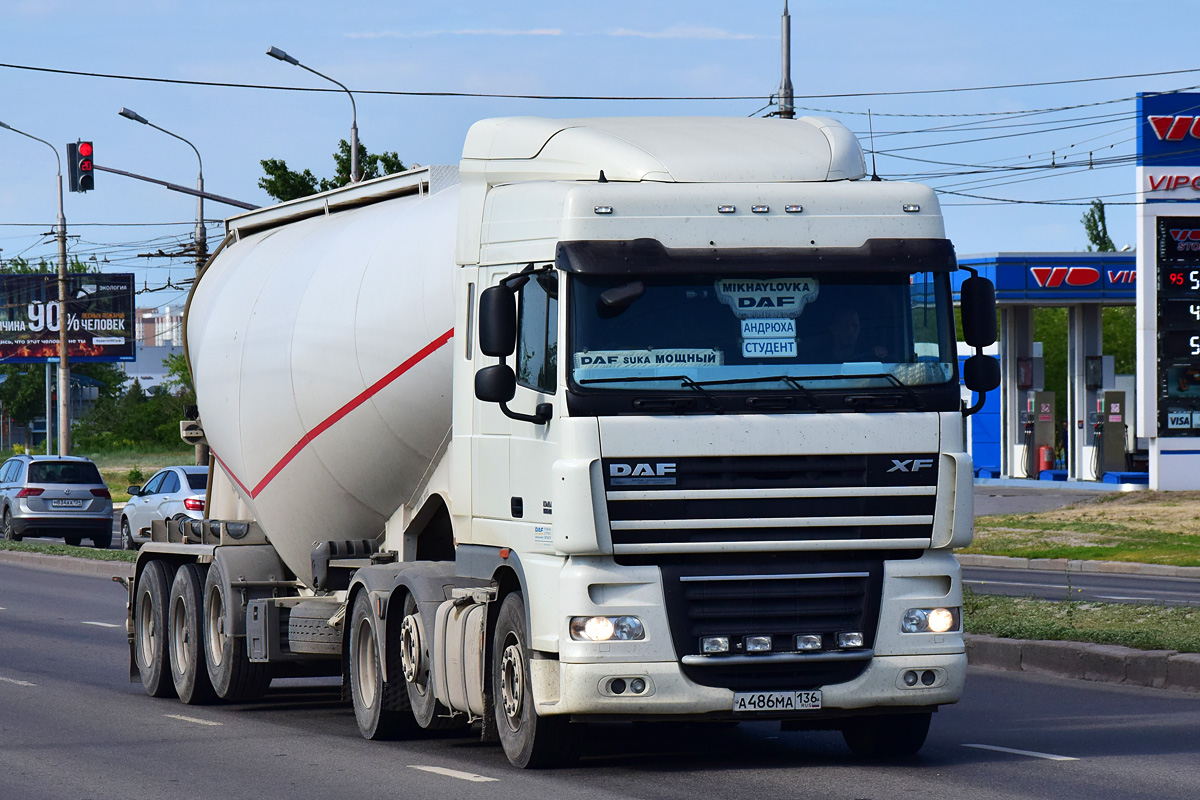 Волгоградская область, № А 486 МА 136 — DAF XF105 FT