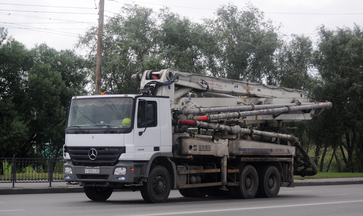 Омская область, № У 120 СЕ 55 — Mercedes-Benz Actros ('2003) 3341