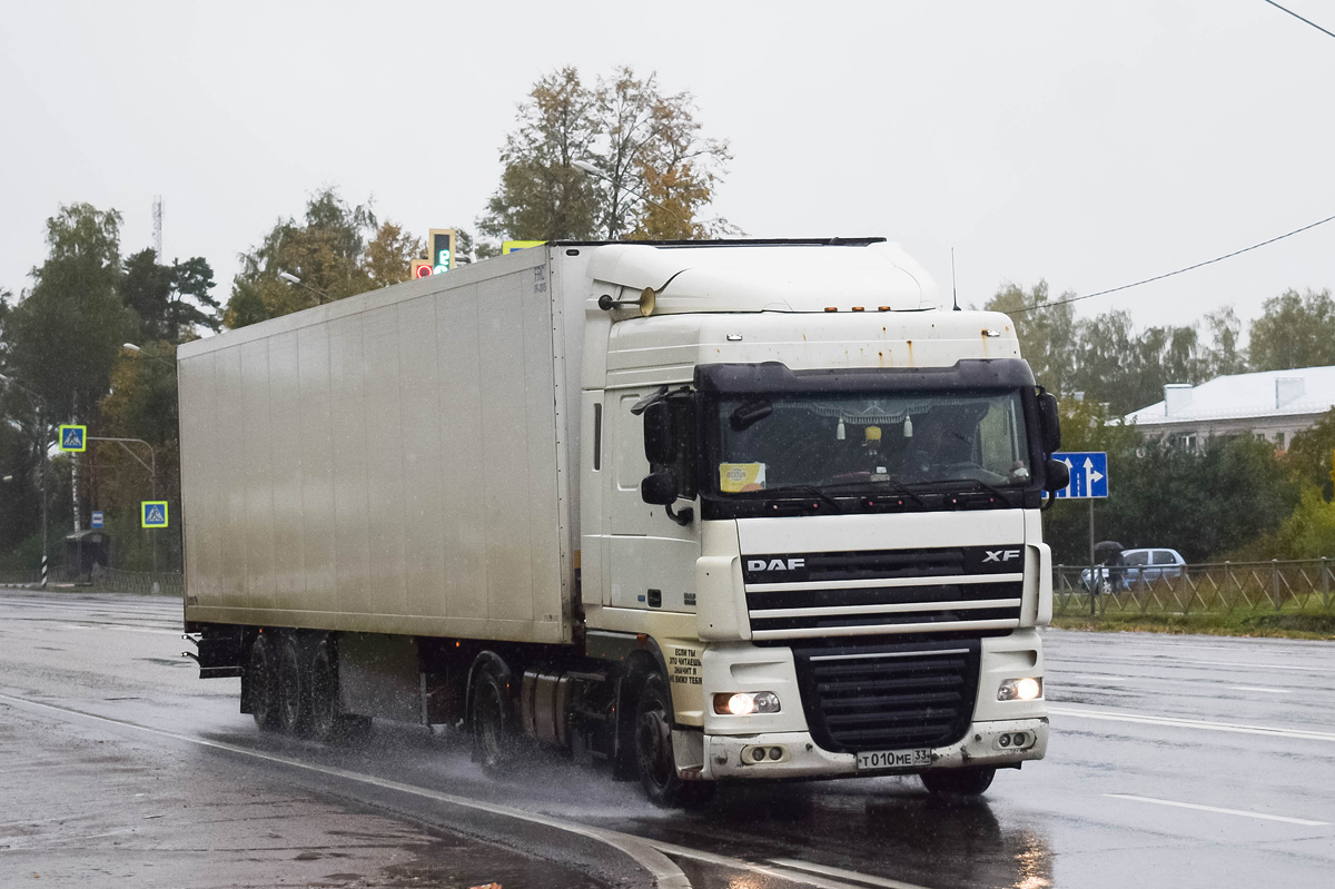 Владимирская область, № Т 010 МЕ 33 — DAF XF105 FT