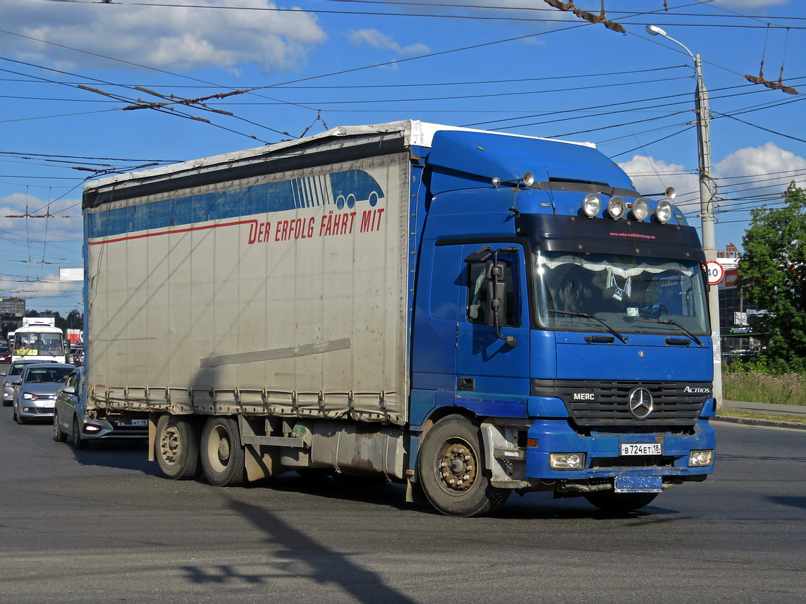 Удмуртия, № В 724 ЕТ 18 — Mercedes-Benz Actros ('1997) 2543