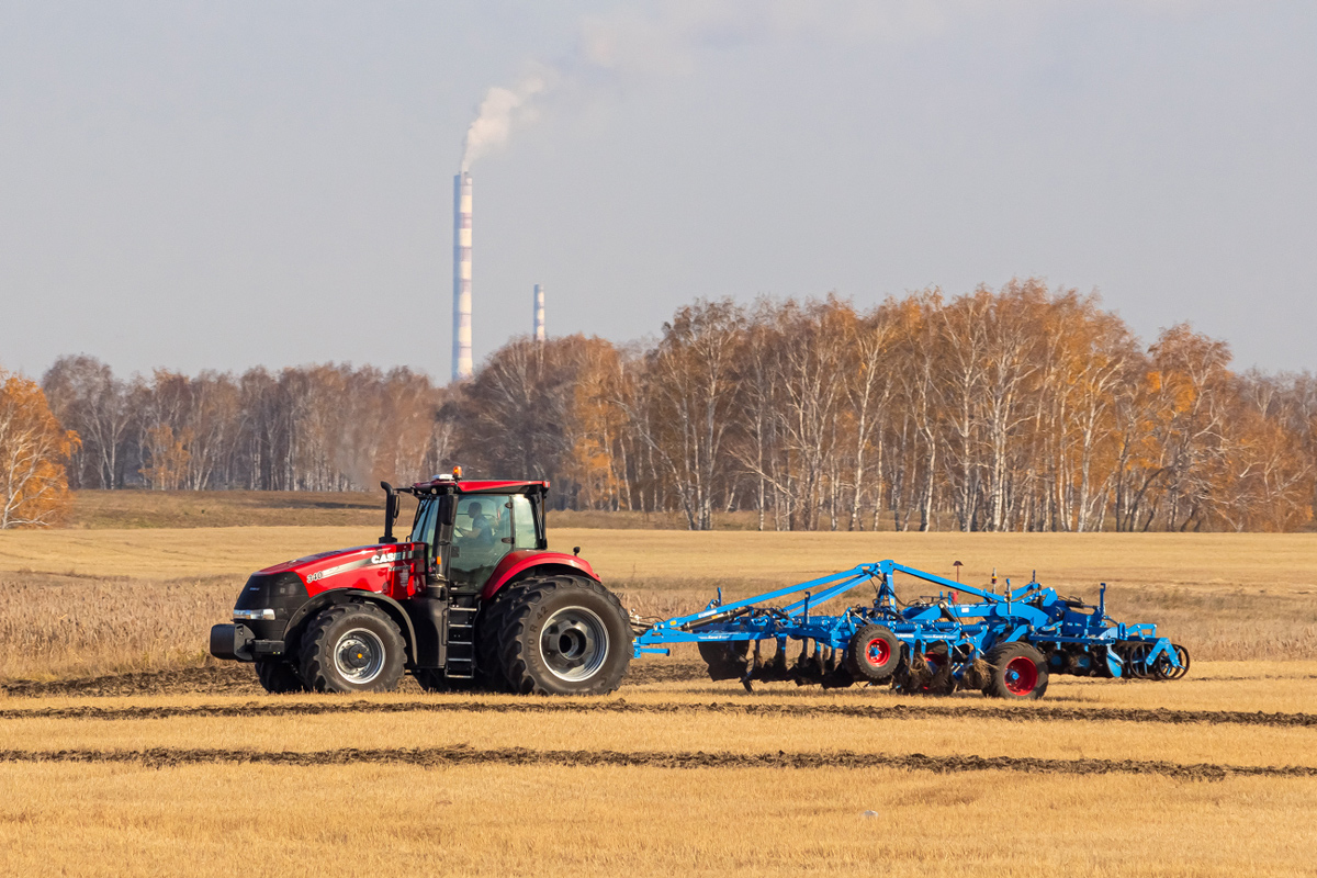 Омская область, № 9357 АВ 55 — Case IH Magnum 340; Прицепы сельскохозяйственные — Культиваторы (общая)