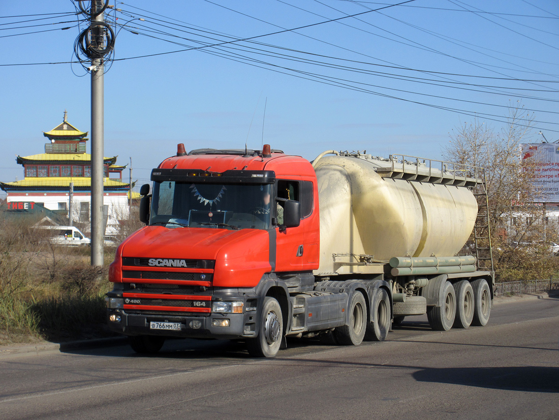 Бурятия, № В 766 ММ 03 — Scania ('1996) T-Series 164G