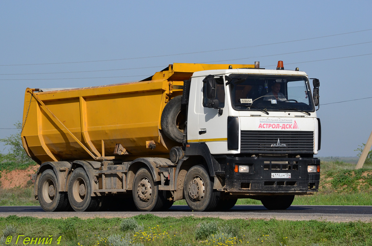 Волгоградская область, № А 114 АМ 134 — МАЗ-6516B9