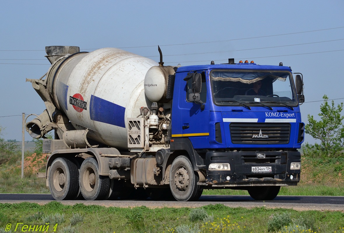 Волгоградская область, № В 834 НУ 134 — МАЗ-6312B5