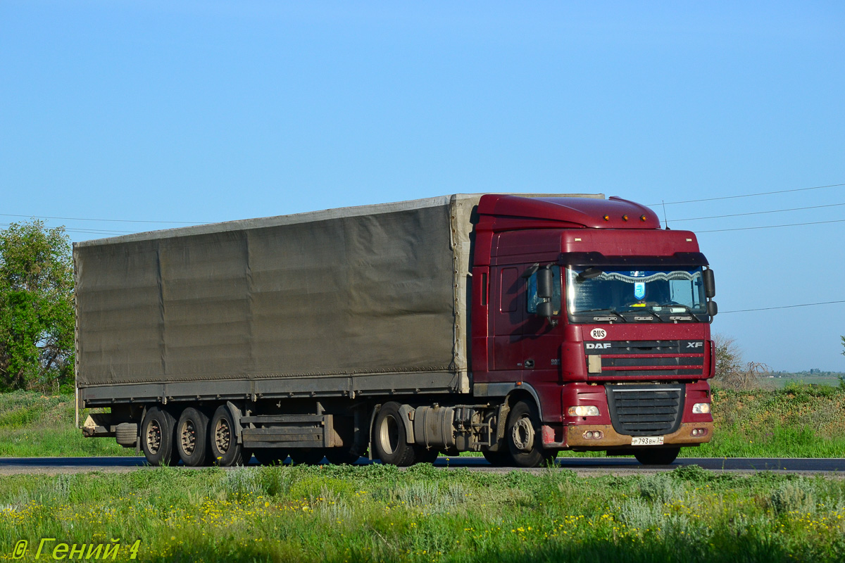 Волгоградская область, № Р 793 ВН 34 — DAF XF105 FT