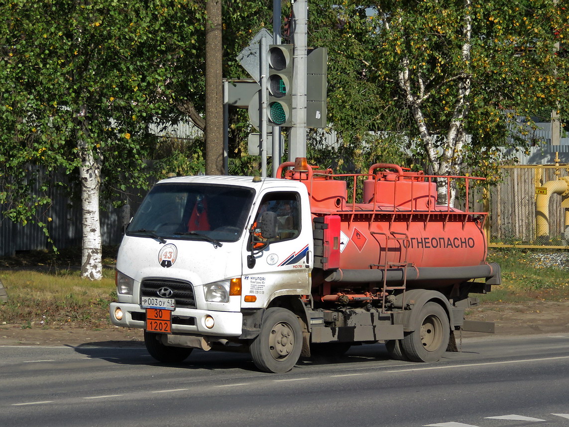 Кировская область, № Р 003 ОУ 43 — Hyundai HD78 ('2004)